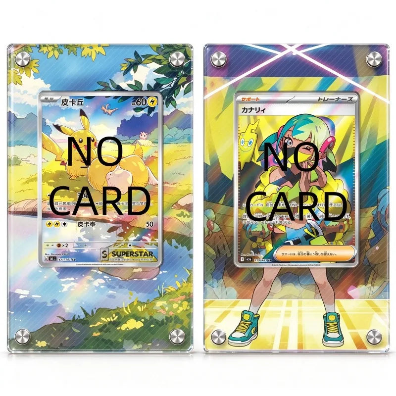 High-definition Transparent PTCG Anime Card Acrylic Screw Frame Collectible Display Protection Box Card Not Included