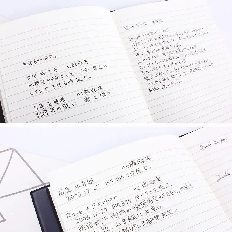 Death Note Anime Notebook, Light Yagami Character Prop Book, Collector's Item for Fans, Manga Replica Diary