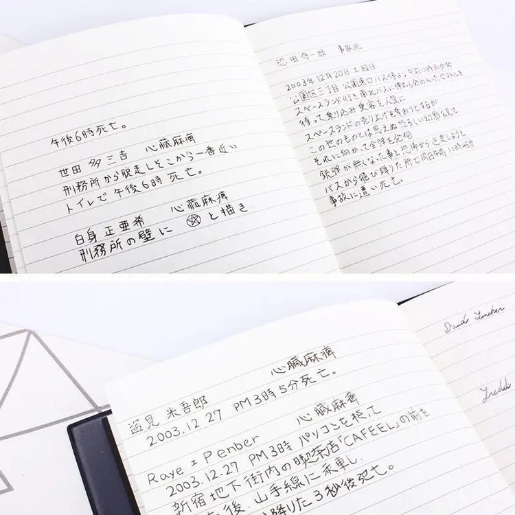 Death Note Anime Notebook, Light Yagami Character Prop Book, Collector's Item for Fans, Manga Replica Diary