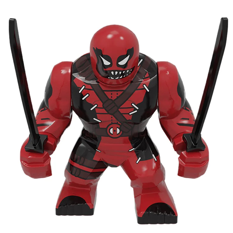 Blind Box Mini Building Blocks PG1805 Figures Big Goblin Spiderman Iron Man Venom Captain Hawk Deadpool Armor Christmas Gift Toy