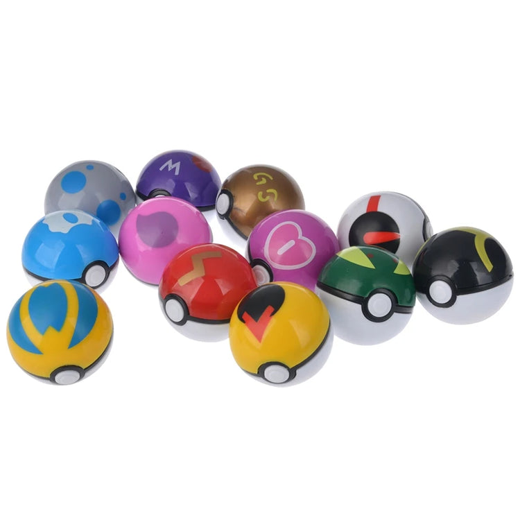 12 Pcs/Set Pokemon Pikachu Pokeball Action Figure Game Poke Ball Model Anime Figure Dolls Birthday Gift Toys
