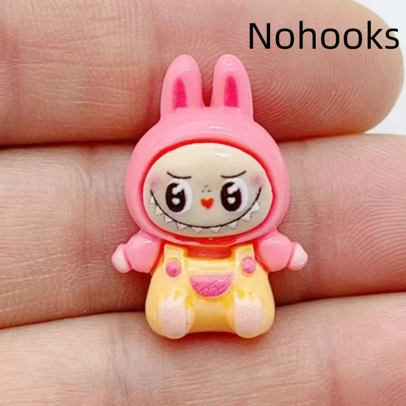 10Pcs Kawaii Rabbit Strawberry House Resin Charms Lovely Cartoon Animals Pendants for Earrings Keychains DIY Jewelry Make