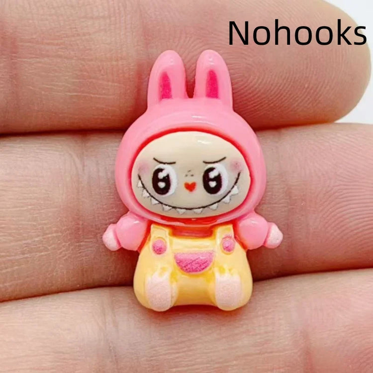 10Pcs Kawaii Rabbit Strawberry House Resin Charms Lovely Cartoon Animals Pendants for Earrings Keychains DIY Jewelry Make