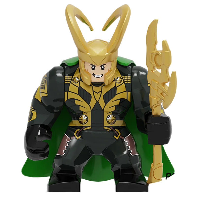 Blind Box Mini Building Blocks PG1805 Figures Big Goblin Spiderman Iron Man Venom Captain Hawk Deadpool Armor Christmas Gift Toy