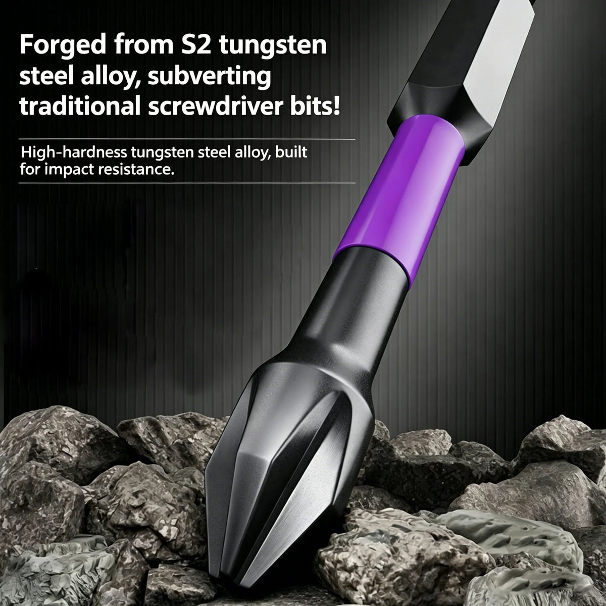 6PCS Magnetic Phillips Screwdriver Drill Bit Set - Anti-Slip, Shock-Absorbent, Compatible with Impact & Electric Screwdrivers