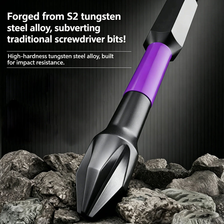 6PCS Magnetic Phillips Screwdriver Drill Bit Set - Anti-Slip, Shock-Absorbent, Compatible with Impact & Electric Screwdrivers