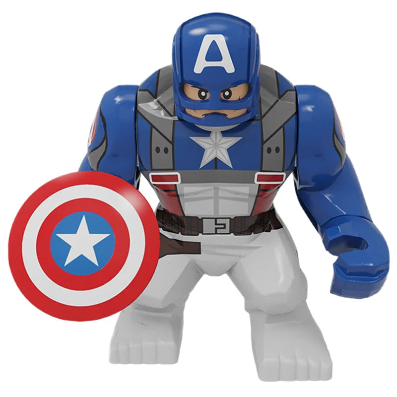 Blind Box Mini Building Blocks PG1805 Figures Big Goblin Spiderman Iron Man Venom Captain Hawk Deadpool Armor Christmas Gift Toy