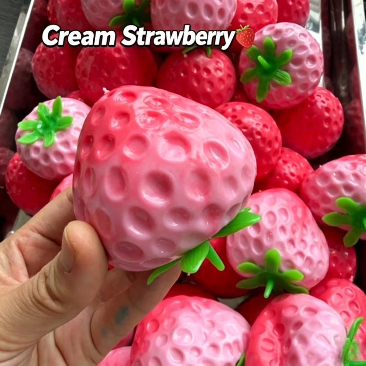 Crispy  Gradient Strawberry Ball Squishy Ball Fidget Toy Crunchy Squeeze Ball Round Blocks Filled ASMR Anti Stress Toy for Adult