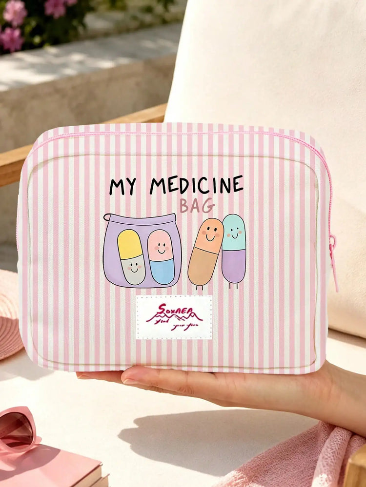 1PC Large Capacity Medicine Bag Travel Portable Medical Bag Home Medicine Storage Bag Set Portable Outdoor First Aid Kit