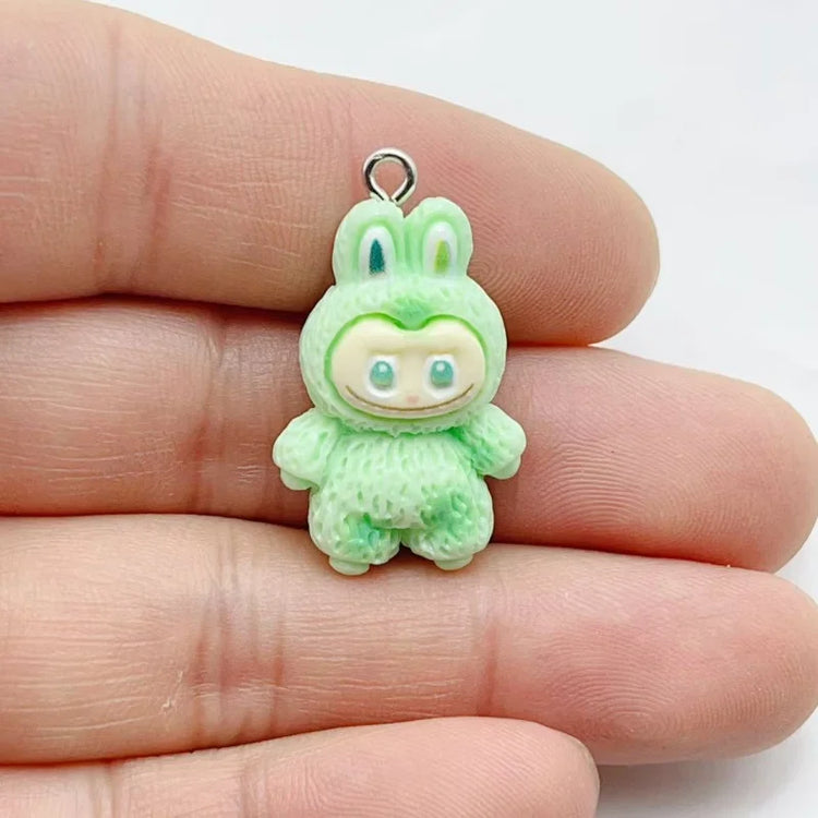 10pcs Cartoon Resin Animal Charm Pendant Earrings Keychain Bracelet DIY Jewelry Making