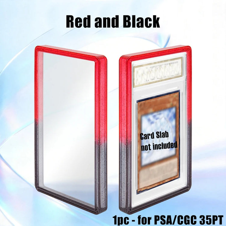 Stackable Slab Case for PSA CGC 35PT Graded Card, TPU Slab Bumper Protector with Back Panel ,Multicolor Gillter, For PTCG