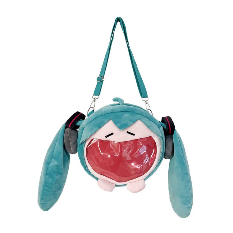 !!!Hatsune Miku Shoulder Bag Backpack Cute Anime Plush Cartoon Kawaii Knapsack Student Bag Packet For Gifts Toys