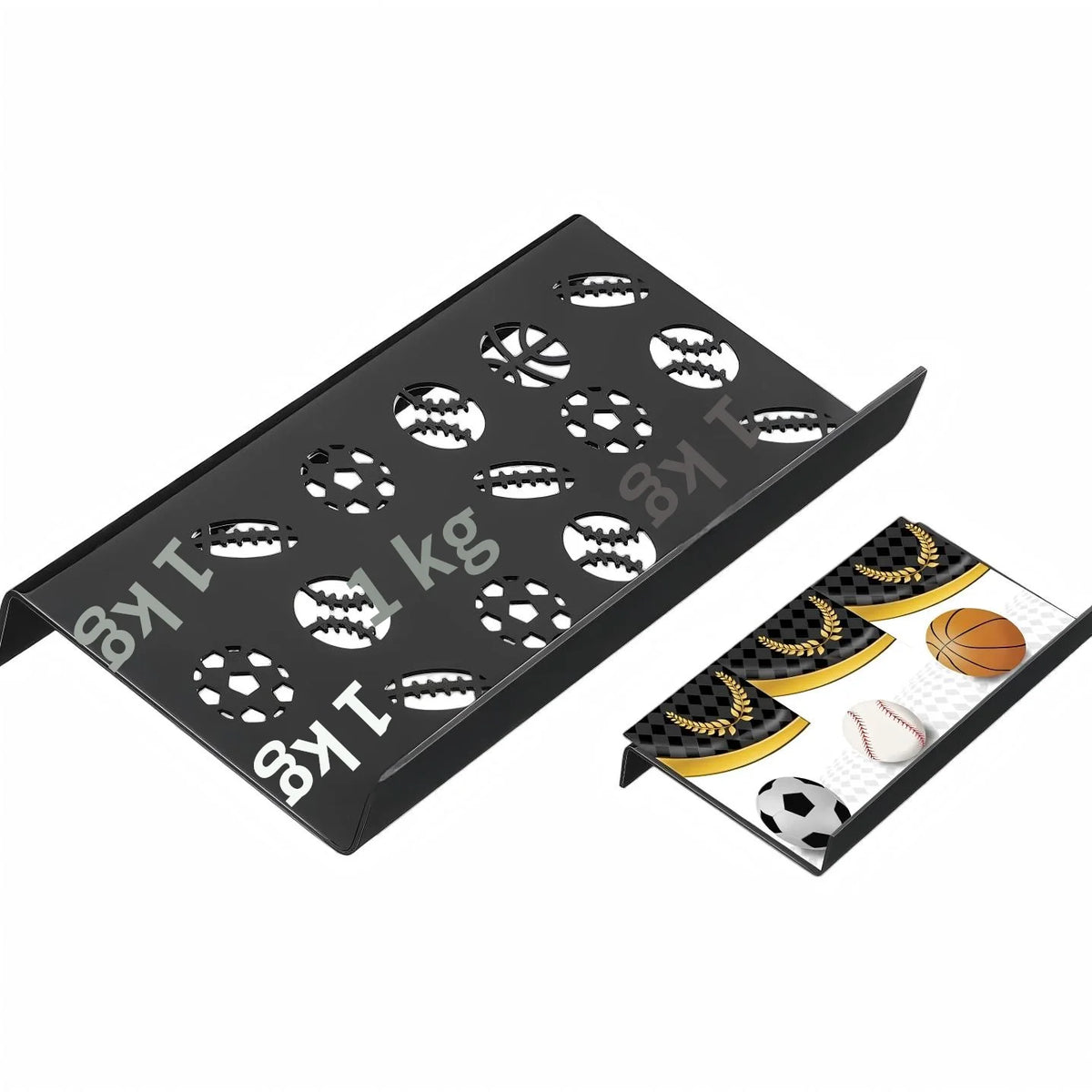 Modular acrylic display unit for trading cards featuring interchangeable grid hollow honeycomb solid spherical semicircular clou