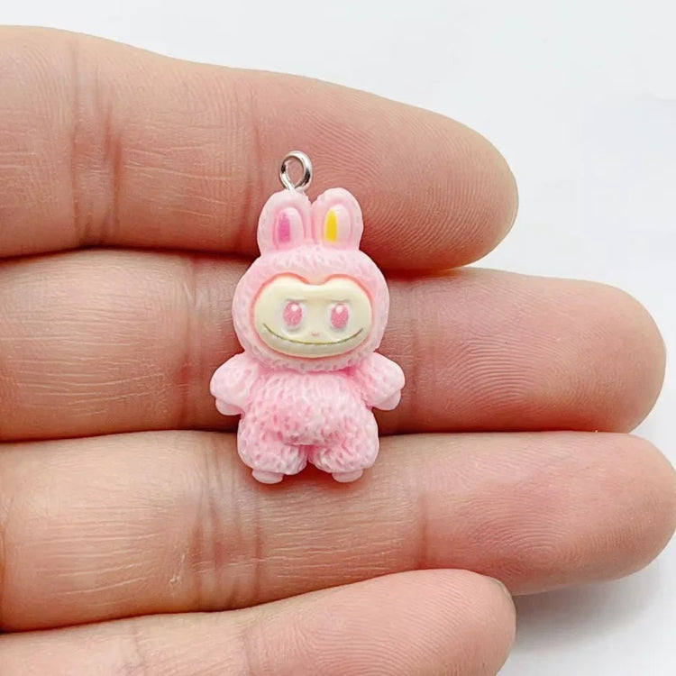 10pcs Cartoon Resin Animal Charm Pendant Earrings Keychain Bracelet DIY Jewelry Making