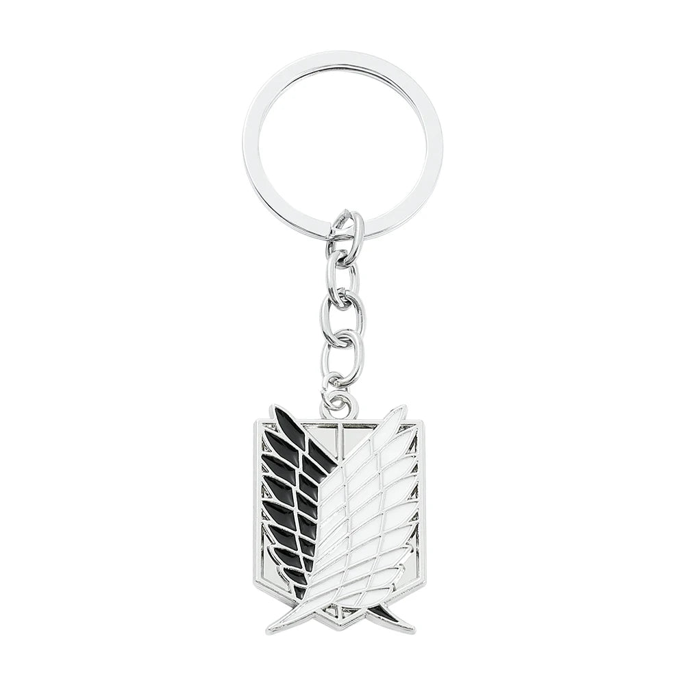 Anime Attack on Titan Enamel Badge Pendant Decoration Metal Keychain for Women Men Jewelry Accessories Gift