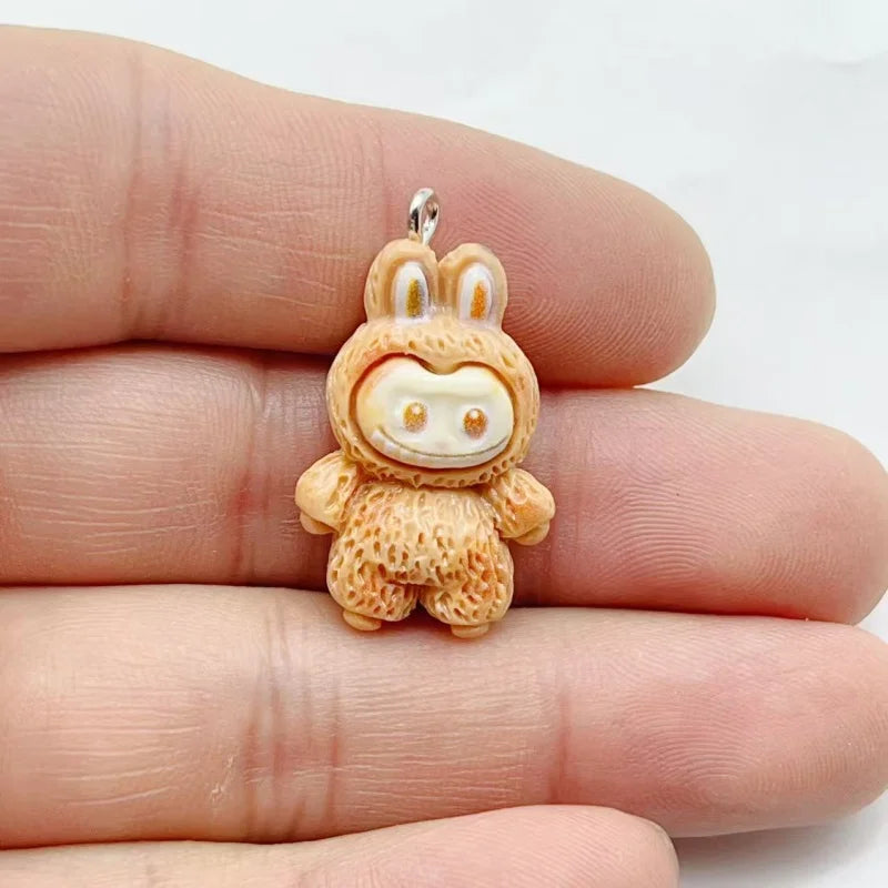 10pcs Cartoon Resin Animal Charm Pendant Earrings Keychain Bracelet DIY Jewelry Making