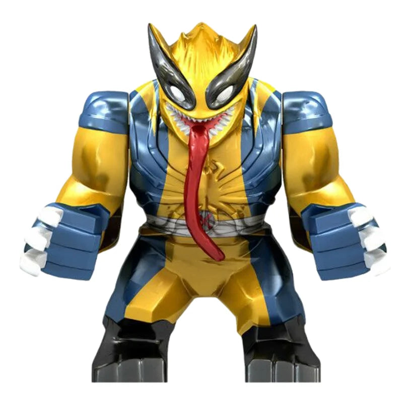 Blind Box Mini Building Blocks PG1805 Figures Big Goblin Spiderman Iron Man Venom Captain Hawk Deadpool Armor Christmas Gift Toy