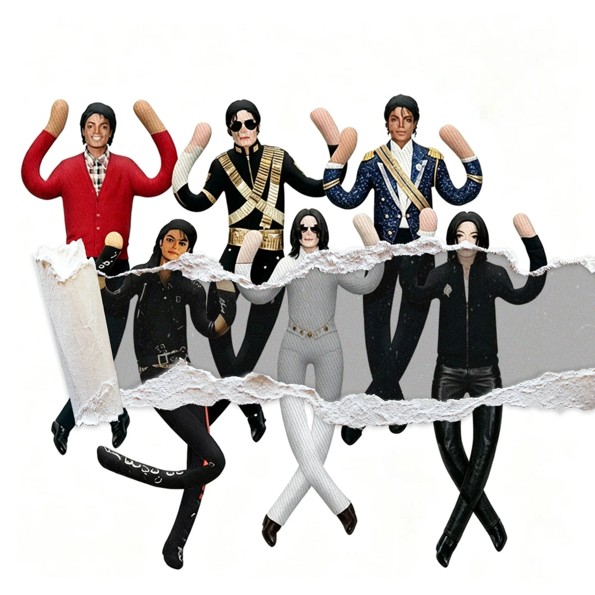 New Michael Jackson Cosplay Prop Doll Plush Stuffed Figure Joint Mobile Room Decoration Abstract Design Ideal Gift for Fans