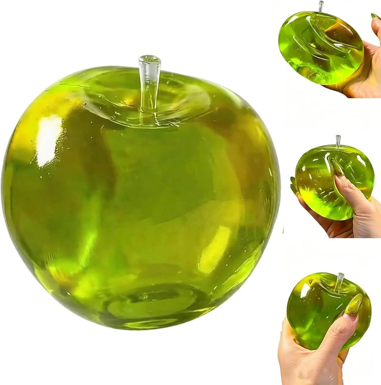 Translucent Green Apple Squishy Toy Slow Rising Stress Relief Sensory Fidget Ball for Adult Kids Anxiety Gift