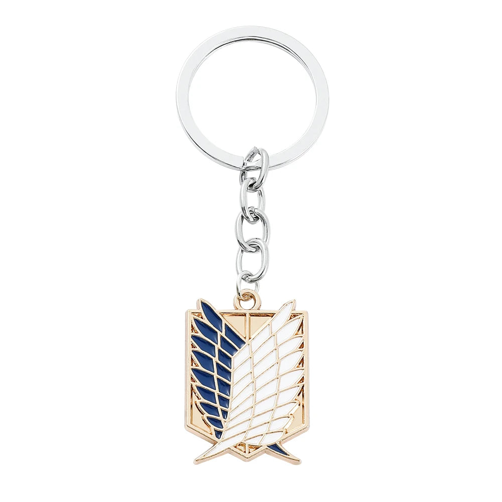 Anime Attack on Titan Enamel Badge Pendant Decoration Metal Keychain for Women Men Jewelry Accessories Gift