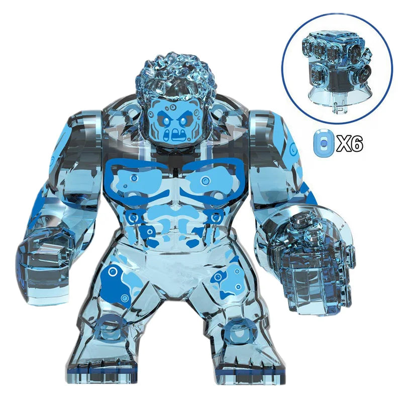 Blind Box Mini Building Blocks PG1805 Figures Big Goblin Spiderman Iron Man Venom Captain Hawk Deadpool Armor Christmas Gift Toy