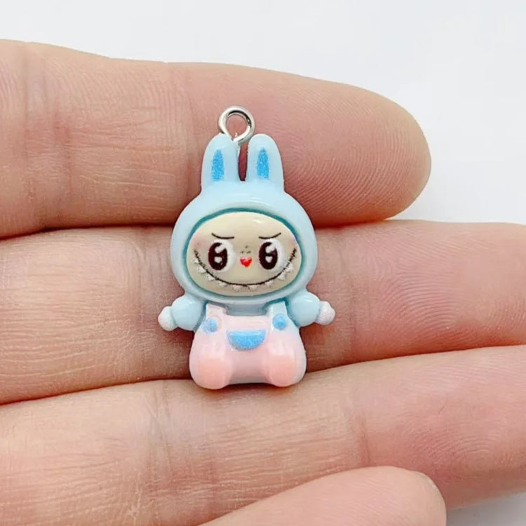 10Pcs Kawaii Rabbit Strawberry House Resin Charms Lovely Cartoon Animals Pendants for Earrings Keychains DIY Jewelry Make