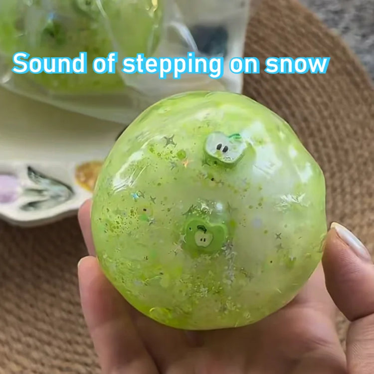 Crispy Squishy Ball Cracking Wax Crunchy Stress Ball ASMR Sound of Stepping on Snow Anti Stress Relief Fidget Toys for Adults