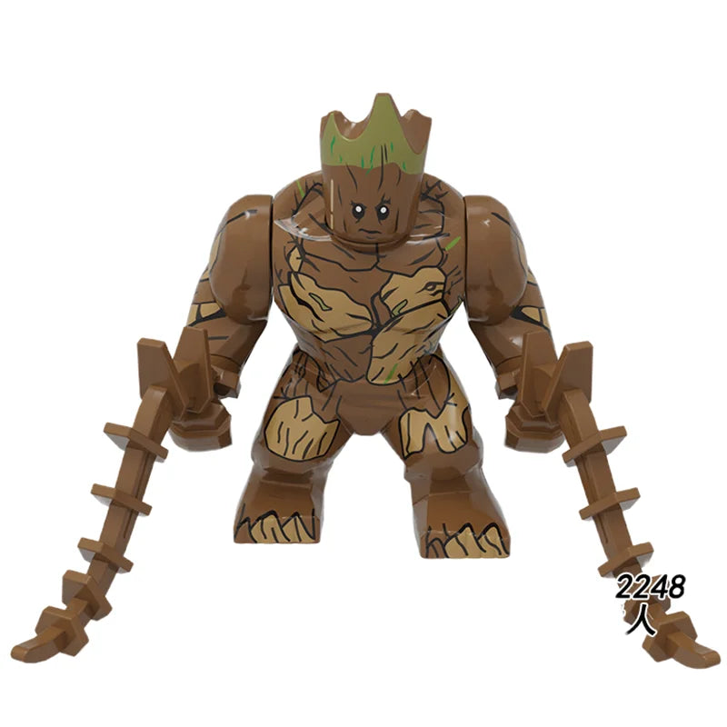 Blind Box Mini Building Blocks PG1805 Figures Big Goblin Spiderman Iron Man Venom Captain Hawk Deadpool Armor Christmas Gift Toy