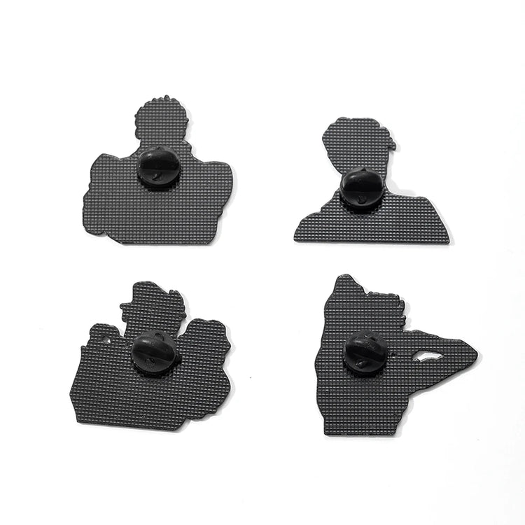 4pcs Japanese Manga Enamel Pin Set Cool Kira Dio Jotaro Lapel Badges for Backpack Clothing Accessories Fashionable Jewelry Gift