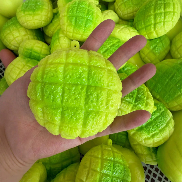 Food-Shaped Stress Ball Pineapple Bun Squishy Toy Moldable Bounce Squeeze Ball ASMR Sensory Anti Stress Fidget Toys Squeeze Toy
