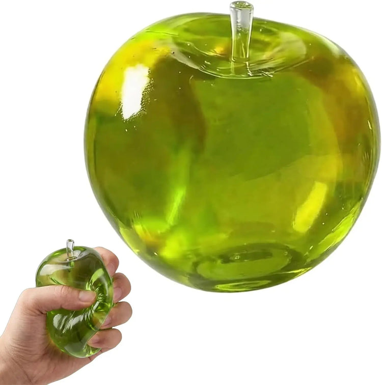 Translucent Green Apple Squishy Toy Slow Rising Stress Relief Sensory Fidget Ball for Adult Kids Anxiety Gift
