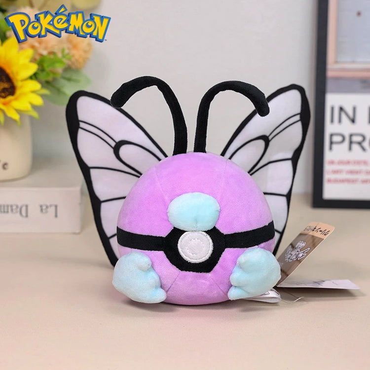 Pokemon Shiny Caterpie Butterfree Beedrill Plush Toys Kawaii Butterfree Ball Scizor Stuffed Animals Soft Peluche Dolls Gifts Kid