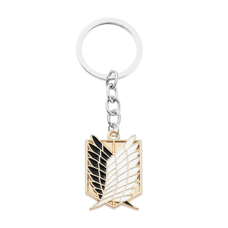 Anime Attack on Titan Enamel Badge Pendant Decoration Metal Keychain for Women Men Jewelry Accessories Gift