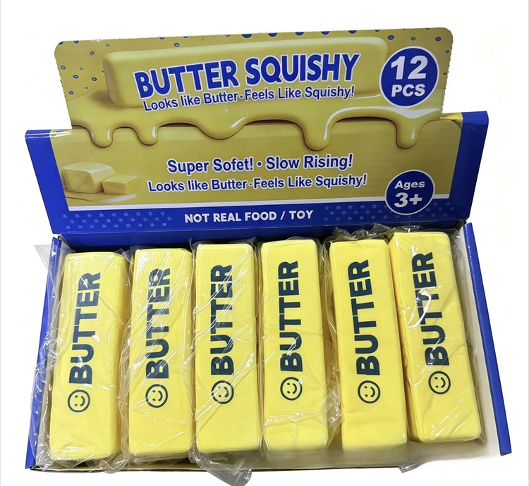 1/6/12pcs Soft Slow Rebound Butter Stick Realistic Silicone Squeeze Stress Relief Gadget Funny Anti-Anxiety ﻿Squeeze Party Gift