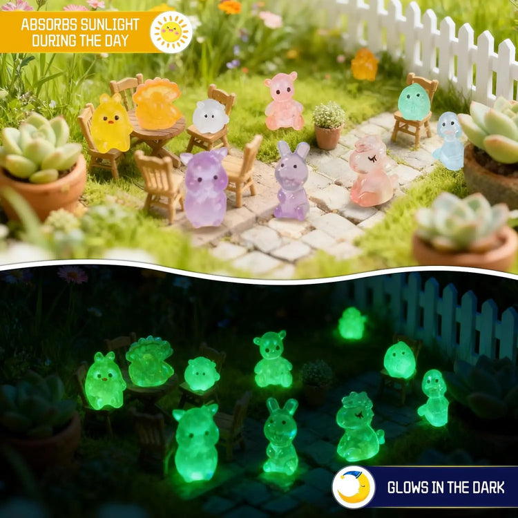 60Pcs Random Mini Resin Animals Mystery Bag, Cute Charms for DIY Craft & Micro Landscape Decor