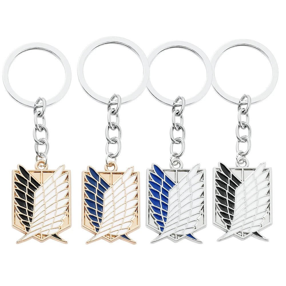 Anime Attack on Titan Enamel Badge Pendant Decoration Metal Keychain for Women Men Jewelry Accessories Gift