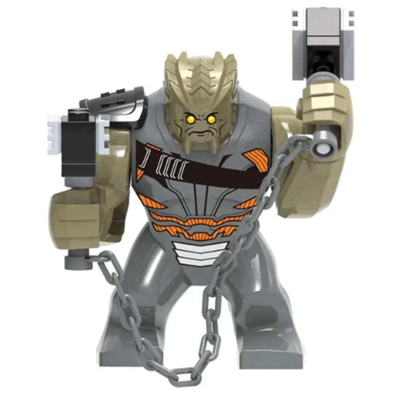 Blind Box Mini Building Blocks PG1805 Figures Big Goblin Spiderman Iron Man Venom Captain Hawk Deadpool Armor Christmas Gift Toy