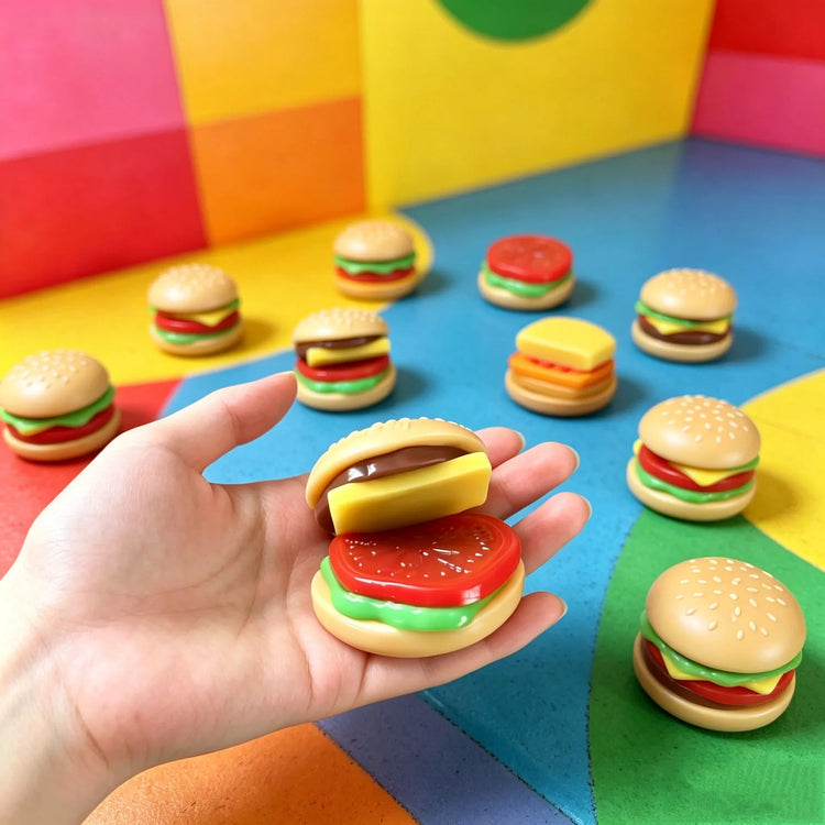 Hot 6-story Hamburger Decompression Toy Squishy Squeeze Ball Simulated Food Sensory Squeeze Toys for Stress Relief