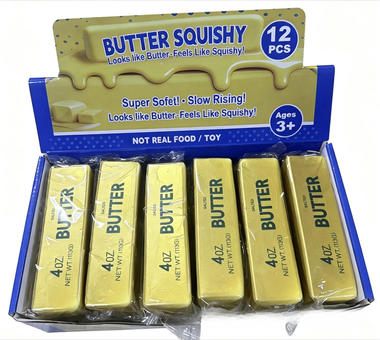 1/6/12pcs Soft Slow Rebound Butter Stick Realistic Silicone Squeeze Stress Relief Gadget Funny Anti-Anxiety ﻿Squeeze Party Gift