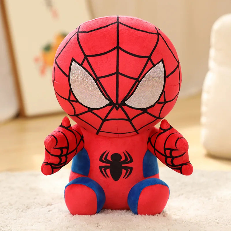 Hot Sels Anime Spider Man Plush Doll Kawaii Cute Cartoon Red Black Stuffed Doll Home Room Decor Peluche Pillow Birthday Gift