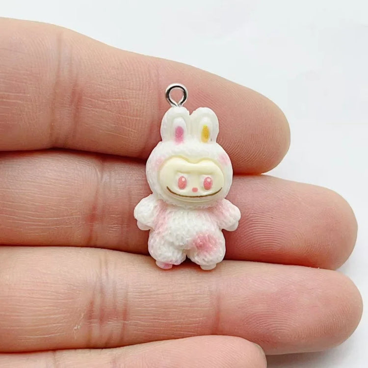 10pcs Cartoon Resin Animal Charm Pendant Earrings Keychain Bracelet DIY Jewelry Making