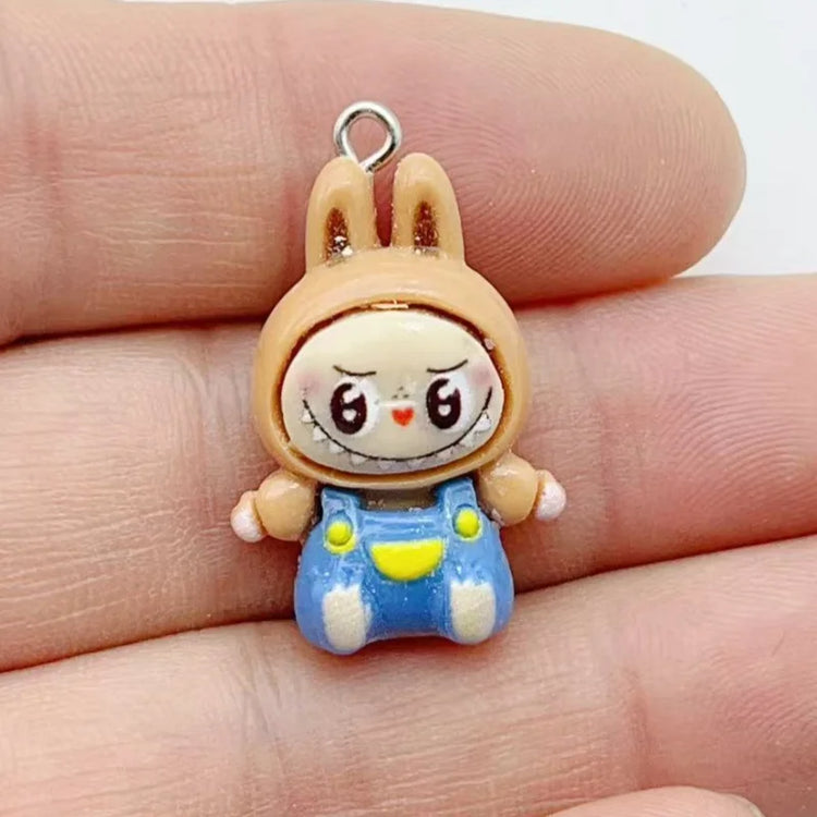 10Pcs Kawaii Rabbit Strawberry House Resin Charms Lovely Cartoon Animals Pendants for Earrings Keychains DIY Jewelry Make
