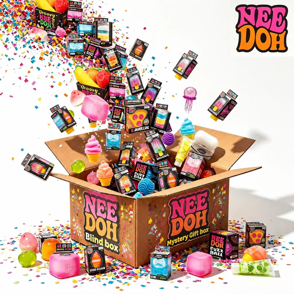 100+ Pieces NEEDOH Surprise Blind Box Slow Rebound Squeeze Fidget Toy Stress Relief Sensory Play Birthday Party Surprise Gift